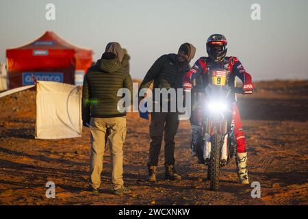 09 BRABEC Ricky (usa), Monster Energy Honda Team, Honda, Motul, Moto, FIM W2RC, Aktion während der 10. Etappe der Dakar 2024 am 17. Januar 2024 um Al Ula, Saudi-Arabien Stockfoto