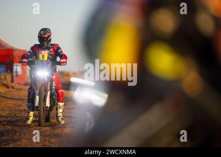 09 BRABEC Ricky (usa), Monster Energy Honda Team, Honda, Motul, Moto, FIM W2RC, Aktion während der 10. Etappe der Dakar 2024 am 17. Januar 2024 um Al Ula, Saudi-Arabien Stockfoto