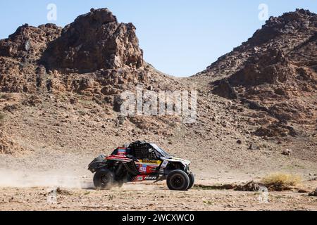 411 DE SOULTRAIT Xavier (fra), MOTORHAUBE Martin (fra), Sebastien Loeb Racing - Bardahl Team, Polaris RZR Pro R, FIA SSV, Action während der 10. Etappe der Dakar 2024 am 17. Januar 2024 in Al Ula, Saudi Arabien Stockfoto