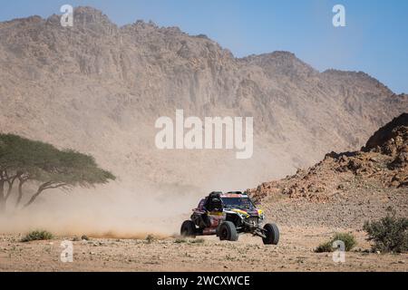 405 VAYSSADE Florent (fra), REY Nicolas (fra), Sebastien Loeb Racing - Bardahl Team, Polaris RZR Pro R, FIA SSV, Action während der 10. Etappe der Dakar 2024 am 17. Januar 2024 in Al Ula, Saudi Arabien Stockfoto