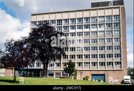 Ehemaliges Hauptquartier Der Hampshire Constabulary, West Hill, Romsey Road, Winchester, Hampshire, England, Großbritannien - das Gebäude wurde abgerissen und durch Wohngebäude ersetzt. Stockfoto