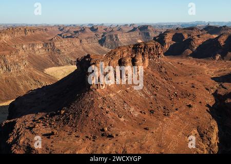 Landschaft während der 10. Etappe der Dakar 2024 am 17. Januar 2024 um Al Ula, Saudi-Arabien Stockfoto