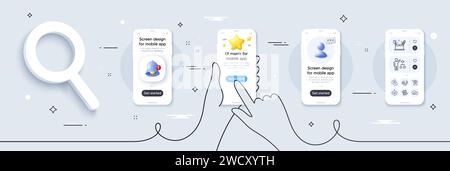 Algorithmus, Versandfeld und Einkaufsposition entfernen. Für Web-App. Mockup des Telefonbildschirms. Vektor Stock Vektor
