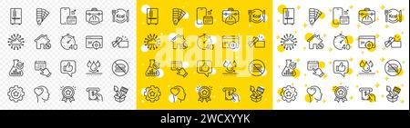 Outline-Symbole für Cloud-Netzwerk, Telefonkalender und Leihhaus. Für Web-App. Vektor Stock Vektor
