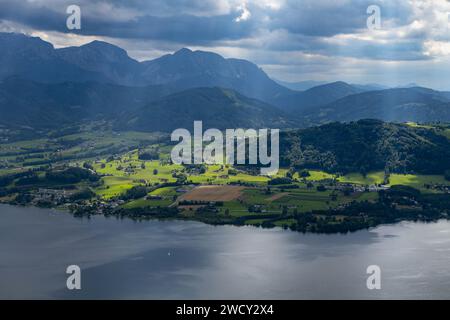 Traunsee in Oberösterreich Stockfoto