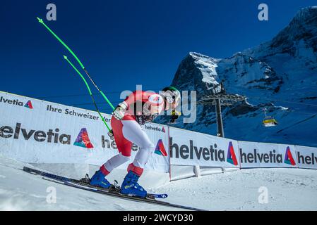 Ski-Weltmeisterschaft, Lauberhorn. Wengen. Schweiz Stockfoto