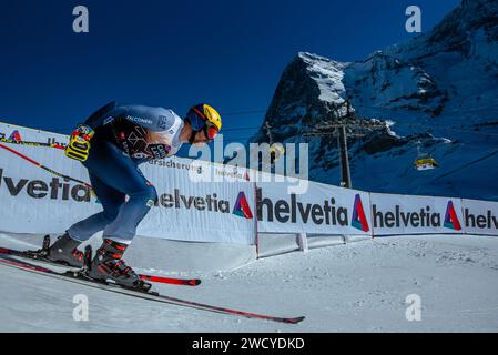 Ski-Weltmeisterschaft, Lauberhorn. Wengen. Schweiz Stockfoto