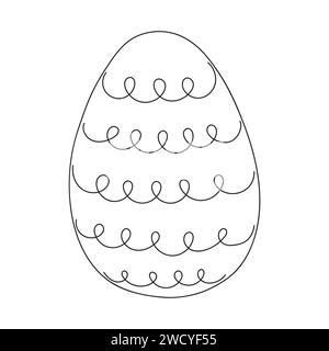 Durchgehende Linienzeichnung des Korbs mit einem Griff. Vektorillustration isoliert auf weißem Hintergrund. Minimalistischer Stil. Konstruktionselement. Ideal für Icon, Logo, Druck, mobile App, Malbuch Stock Vektor