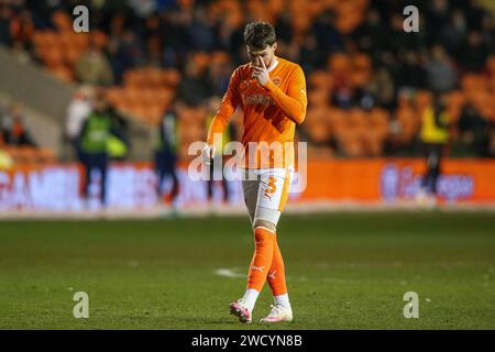 Blackpool, Großbritannien. Januar 2024. James Ehemann von Blackpool während des Emirates FA Cup Third Round Replay Match Blackpool vs Nottingham Forest in der Bloomfield Road, Blackpool, Vereinigtes Königreich, 17. Januar 2024 (Foto: Gareth Evans/News Images) in Blackpool, Vereinigtes Königreich am 17. Januar 2024. (Foto: Gareth Evans/News Images/SIPA USA) Credit: SIPA USA/Alamy Live News Stockfoto