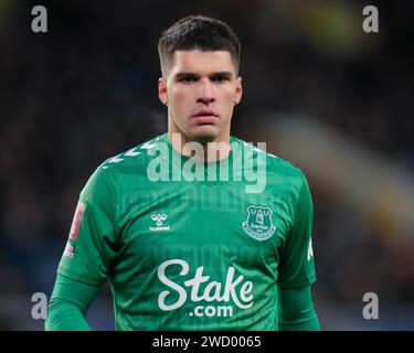 Liverpool, Großbritannien. Januar 2024. João Virgínia of Everton, während des Emirates FA Cup Third Round Replay Match Everton vs Crystal Palace im Goodison Park, Liverpool, Vereinigtes Königreich, 17. Januar 2024 (Foto: Steve Flynn/News Images) Credit: News Images LTD/Alamy Live News Stockfoto