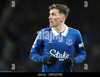 Goodison Park, Liverpool, Großbritannien. Januar 2024. FA Cup Third Round Replay Football, Everton gegen Crystal Palace; James Garner von Everton Credit: Action Plus Sports/Alamy Live News Stockfoto