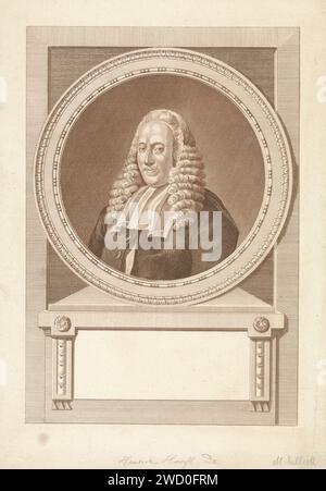 Porträt des Amsterdamer Bürgermeisters Hendrik Danielsz Hooft, Mathias de Sallieth, 1787 gedruckte Papiergravur / Gravur Stockfoto