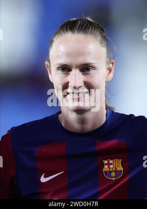 Leganes, Spanien. Januar 2024. Caroline Graham aus Barcelona während des Spiels Barcelona FC gegen Real Madrid FC im zweiten Halbfinale des spanischen Superpokals der Frauen im Estadio Municipal de Butarque. Quelle: Isabel Infantes/Empics/Alamy Live News Stockfoto