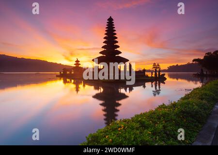 Ulundanu Bratan Tempel, Bali - Indonesien Stockfoto