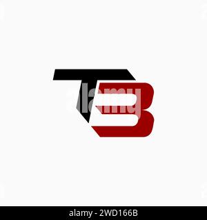 Logo Design Grafikkonzept kreative Premium Vektorware Anfangsbuchstabe TB T3 Schriftart wie 3D Sport Markenbekleidung. Verwandtes Monogramm-Typografie-Branding Stock Vektor