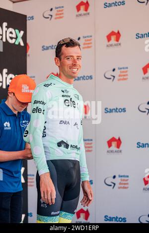 Adelaide, Australien. Januar 2024. Bild von Zac Williams/SWpix.com - 18/01/2024 - Radfahren - 2024 Tour Down Under - Stufe 3: TeebaumGully nach Cambelltown (145 km) - Luke Burns, Team Australien. Quelle: SWpix/Alamy Live News Stockfoto