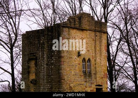 Das mittelalterliche Hambacher Schloss in Neustadt Stockfoto