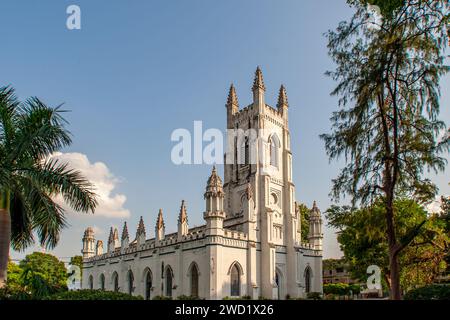 09 26 2005 Vintage Old Christ Church gegründet 1866, Kanpur; Uttar Pradesh .India .Asia. Stockfoto