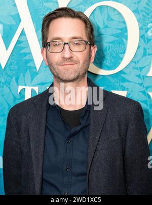 New York, New York, USA. Januar 2024. Simon Maxwell nimmt am 17. Januar 2024 an der Premiere von Showtime's „The Woman in the Wall“ im Metrograph in New York Teil (Credit Image: © Lev Radin/ZUMA Press Wire). Nicht für kommerzielle ZWECKE! Stockfoto