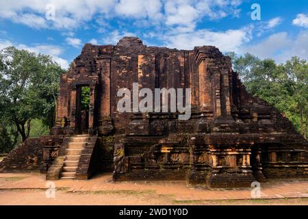 Das Heiligtum meines Sohnes hat die Shaiva-Hindu-Tempel in Zentral-Vietnam ruiniert Stockfoto