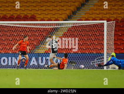 Brisbane, Australien. Januar 2024. In Aktion während der Isuzu Ute, Einem Ligaspiel zwischen Brisbane Roar und Macarthur FC im Suncorp Stadium. Quelle: Matthew Starling / Alamy Live News Stockfoto