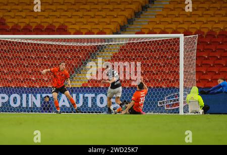 Brisbane, Australien. Januar 2024. In Aktion während der Isuzu Ute, Einem Ligaspiel zwischen Brisbane Roar und Macarthur FC im Suncorp Stadium. Quelle: Matthew Starling / Alamy Live News Stockfoto