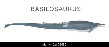 Basilosaurus ist ein prähistorischer Wal Stockfoto