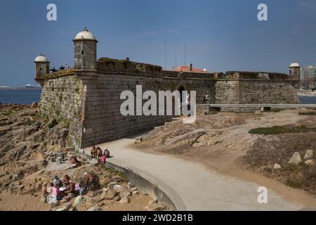 Porto, Castelo do Queijo - Matosinhos Stockfoto