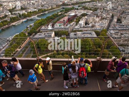 Paris, Panoramablick vom Eiffelturm Stockfoto