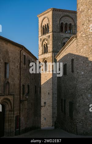 Torre Julia Turm der Kirche Santa María la Mayor in Trujillo, Extremadura, Spanien Stockfoto