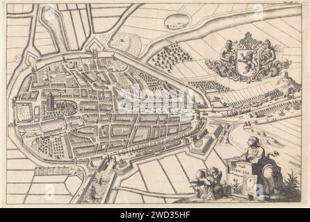 Karte von Zierikzee, Jan Luyken, 1696 drucken Karte in einer Nutshell-Perspektive. Oben rechts in der Waffe von Zierikzee. Unten rechts die Titelkartusche. Rechts oben nummeriert: S. 488. Nr. 1. Printmacher: Amsterdampublisher: Middelburg Verlag: Amsterdam Papier ätzt Stadtpläne. Wappen (als Symbol des Staates usw.) (+ Stadt; Gemeinde) Zierikzee Stockfoto