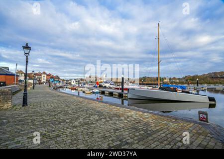 Lymington Harbour Marina, Lymington, Hampshire, England, Großbritannien Stockfoto