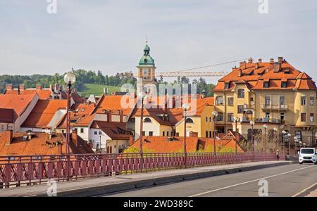 Alte Brücke in Maribor. Slowenien Stockfoto