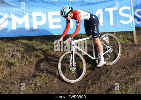 Marie Schreiber ist eine luxemburgische Radfahrerin. Im Frauenkreuz gilt sie als eine große neue Hoffnung auf höchstem Niveau. Stockfoto