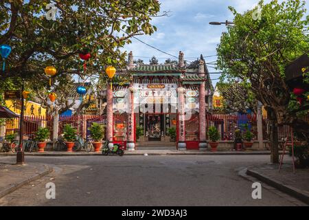 14. Januar 2024: Quang Trieu Assembly Hall wurde im Jahr 1885 von chinesischen kantonesischen Händlern gegründet und befindet sich in Hoi an, Vietnam. Es war das Meet Stockfoto
