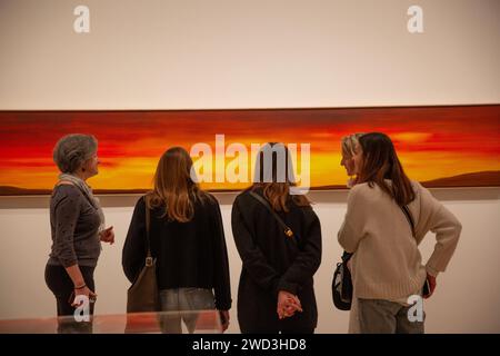 „America's Future“, Ed Ruscha Eshibition im Museum of Modern Art, New York City. Stockfoto