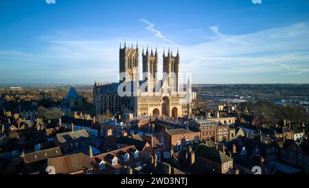 Lincoln Cathedral 2024, Lincoln Minster oder die Cathedral Church of the Blessed Virgin Mary of Lincoln Stockfoto