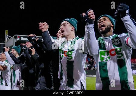 Rotterdam, Niederlande. Januar 2024. ROTTERDAM, 16.01.2024, Van Donge & de Roo Stadion, Niederländer TOTO KNVB beker 1/8 Finale, Fußballsaison 2023/2024. Während des Spiels Excelsior - Groningen, Credit: Pro Shots/Alamy Live News Stockfoto