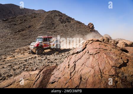 605 SOLTYS Martin (Cze), SIKOLA Tomas (Cze), SCHWEINER Petr (Cze), Tatra Buggyra ZM Racing, Tatra Buggyra, FIA Truck, Aktion während der 11. Etappe der Dakar 2024 am 18. Januar 2024 zwischen Al Ula und Yanbu, Saudi Arabien Stockfoto