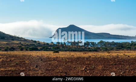 Idyllische Landschaft am Strand von Los Genoveses, im Naturpark Cabo de Gata, Almeria. Stockfoto