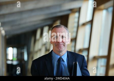 Edinburgh Schottland, Vereinigtes Königreich 18. Januar 2024. Michael Matheson MSP im schottischen Parlament für erste Ministerfragen . Credit sst/alamy Live News Stockfoto