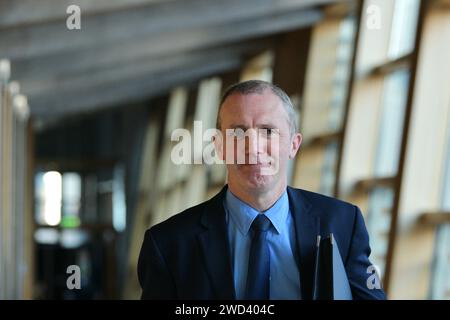 Edinburgh Schottland, Vereinigtes Königreich 18. Januar 2024. Michael Matheson MSP im schottischen Parlament für erste Ministerfragen . Credit sst/alamy Live News Stockfoto