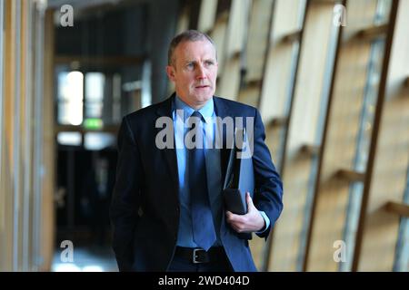 Edinburgh Schottland, Vereinigtes Königreich 18. Januar 2024. Michael Matheson MSP im schottischen Parlament für erste Ministerfragen . Credit sst/alamy Live News Stockfoto