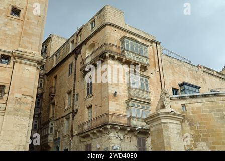 Triq il-Lvant in Valletta auf Malta Stockfoto