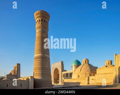 Po-i-Kalan (POI Kalan) - islamischer religiöser Komplex in Buchara. Usbekistan Stockfoto