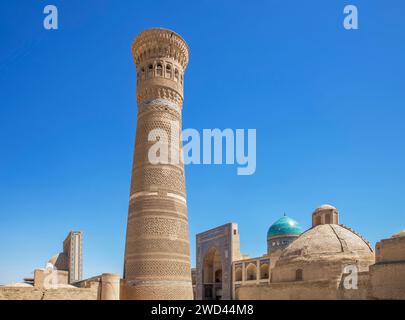 Po-i-Kalan (POI Kalan) - islamischer religiöser Komplex in Buchara. Usbekistan Stockfoto