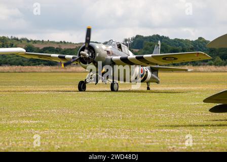 Grumman FM-2 Wildcat, Fleet Air Arm JV579, Flying Legends 2014 Duxford UK Stockfoto