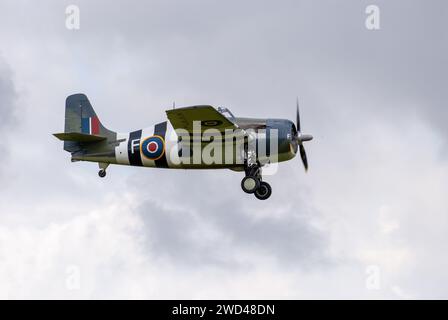 Grumman FM-2 Wildcat, Fleet Air Arm JV579, Flying Legends 2014 Duxford UK Stockfoto