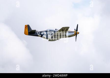 Nordamerikanisches Kampfflugzeug P-51 Mustang 2. Weltkrieg. Stockfoto