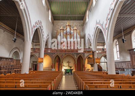 BERN, SCHWEIZ - 27. JUNI 2022: Die Kirche Franzosichche Kirche. Stockfoto